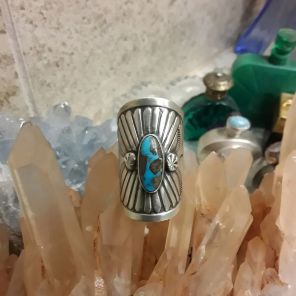 🚫SOLD🚫Vtg Sterling Navajo Turquoise Ring